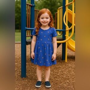 Old Navy Blue and Gold Sundress